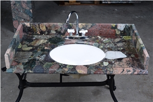 Granite Polished Multicolor Stone Bath Sink China Bathroom Single Sink Kitchen Countertops One Sinks Wash Basins Good Price