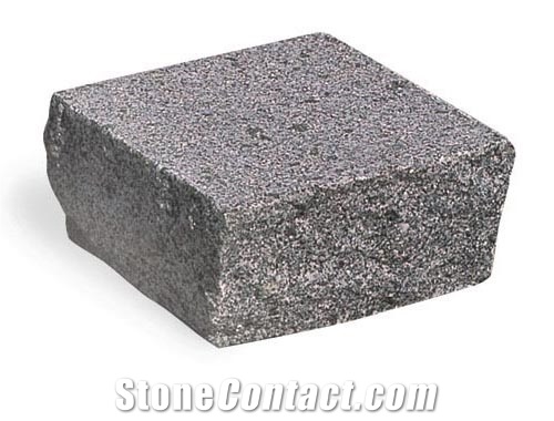 Hot Sale China Dark Grey Granite Flamed Paving Stone, Cube Stone,Floor Covering, Stepping Pavements Cheap Price