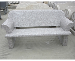 Outdoor Garden Benches Garnite Chair Exterior Furniture Flamed Chair Cheap Price High Quality Park Chair, Grey Granite Exterior Furniture