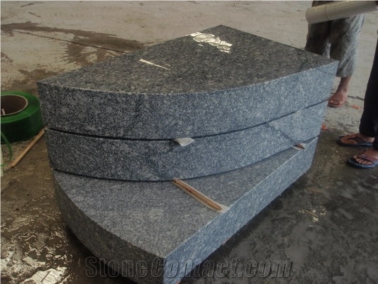 Sawn Surface Granite Dark Grey Kerbstone Flamed Paving Stone High Quality Curbstone Hot Sale