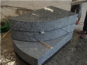 Sawn Surface Granite Dark Grey Kerbstone Flamed Paving Stone High Quality Curbstone Hot Sale