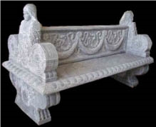 Makrana White Marble Stone Garden Furniture