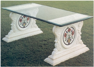 Makrana White Marble Table Base Furniture