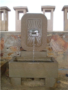 White Stone Garden Fountain, Mint White Sandstone Fountain India