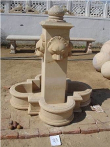 White Stone Garden Fountain, Mint White Sandstone India Fountain