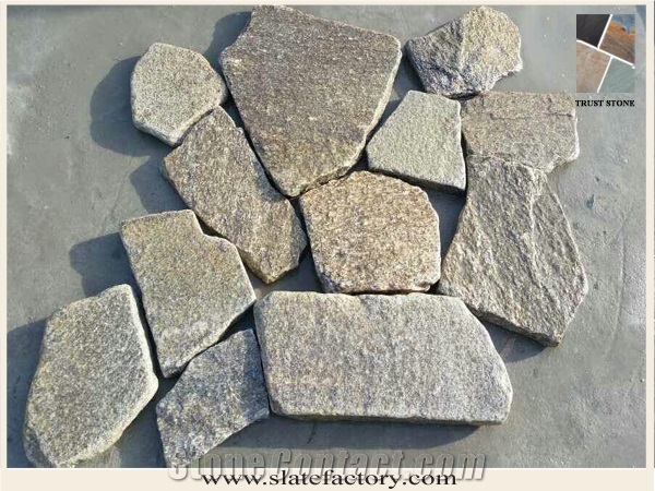 Beige Quartzite Flagstone, Masonry Stone Walling, Beige Masonry Building Stones
