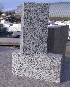 Pavers Sawn and Flamed, Granite Cut Cubes, Granite Pavers, Cobbles, Grey Ukraine Granite