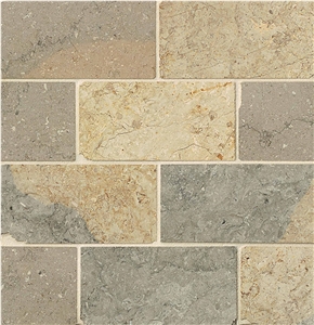Alanya Limestone Pattern Tiles 3x6 Honed, Grey Limestone Turkey Tiles & Slabs