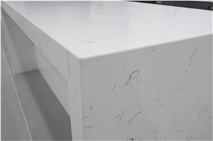 Wholesale China Elegant D8001 Quartz Stone Countertop with Bright Solid Surface Directly from China Manufacturer at Competitive Pricing Standard Slab Size 3200*1600mm or 3000*1400mm