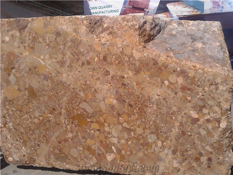 Imperial Rose, Conglomerate Marble Slabs