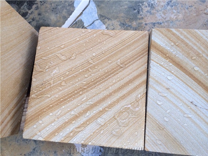 Australian Wood Sandstone Tiles & Slabs, Australia Beige Sandstone