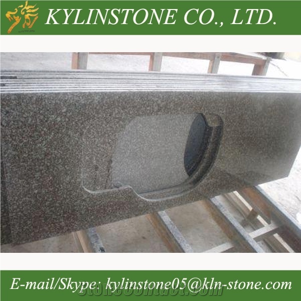 Chinese G664 Granite Countertops, Granite Worktops for Sale, Violet Luoyuan Red Granite Kitchen Countertops