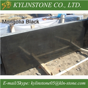 Mongolia Black Granite Slabs and Plates, China Absolute Black Granite Slabs