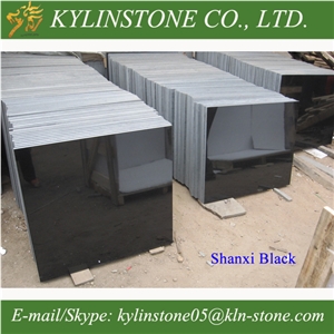 Shanxi Black Granite Tiles, Chinese Black Granite Tiles