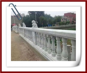 Stone Handrails for Outdoor Steps, White Marble Handrails