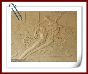 Stone Marble Wall Reliefs Patterns, Absolute Beige Marble Wall Reliefs