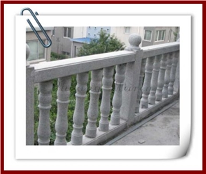 Stone Staircases Handrails Design, Blue Grey Granite Handrails
