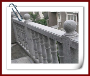 Stone Staircases Handrails Design, Blue Grey Granite Handrails