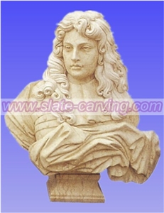 China Beige Mable Carving Busts