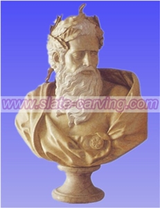 China Beige Marble Carved Bust, Beige Marble Sculpture & Statue
