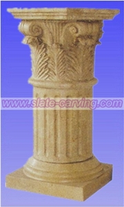 China Beige Marble Roman Column, Corinthian Column
