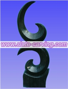 China Black Marble Abstract Statues