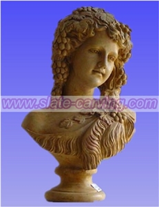 China Brown Marble Carved Bust, Brown Marble Sculpture & Statue