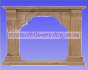 China Brown Marble Fireplace