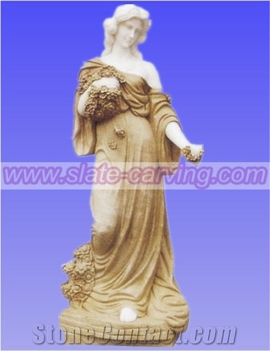 China Brown Marble Woman Figures, Brown Marble Sculpture & Statue