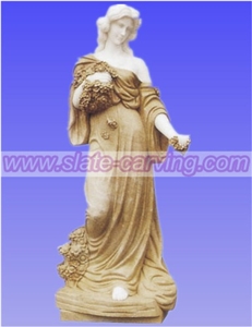 China Brown Marble Woman Figures, Brown Marble Sculpture & Statue