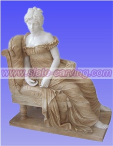 China Brown Marble Woman Sculpture & Statue, Brown Marble Statues