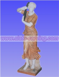 China Brown Marble Woman Sculpture & Statue