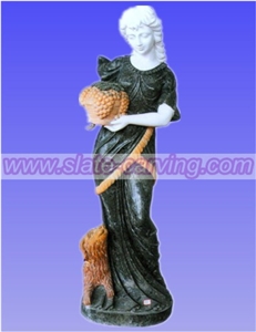 China Multicolor Marble Woman Sculpture & Statue, Brown Marble Statues
