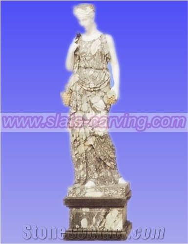 China Multicolor Marble Woman Sculpture And Statue From China 2593