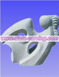 China White Marble Abstract Statues, Handcarved Statues