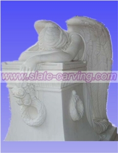 China White Marble Angel Sculpture & Statue, Landscape Sculptures