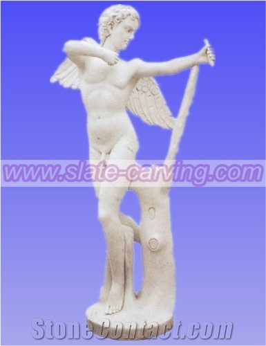 China White Marble Angel Sculpture & Statue