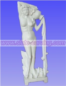 China White Marble Human Sculpture & Statue, White Marble Statues