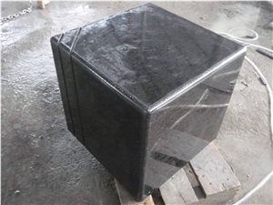 G684 Black Pearl Cube Stone for Base,All Sides Polished Cube
