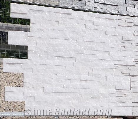Decorative White Culture Wall Stone, Crystal White Marble Cultured Stone