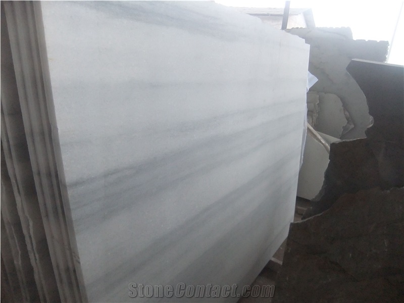 Fantastic Crystal White Wooden Marble Big Slab & Tiles, China White Marble