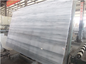 Sichuan Crystal White Wooden Marble Big Slab, China White Marble