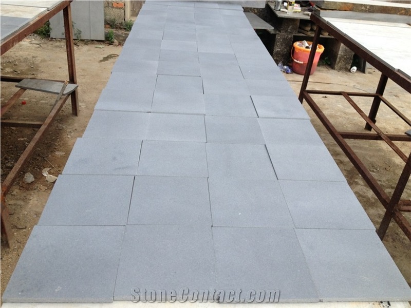 Light Grey Bluestone Honed Surface Floor Paving Tiles, Blue Stone , Light Basalt Grey Bluestone Slabs & Tiles
