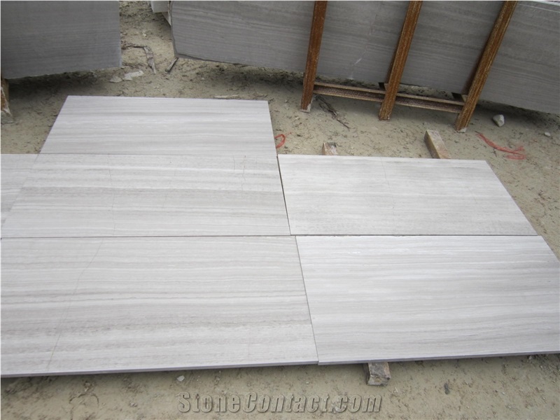 China Wooden White Marble Polished Flooring & Walling Tiles, Siberian Sunset Marble Slabs & Tiles