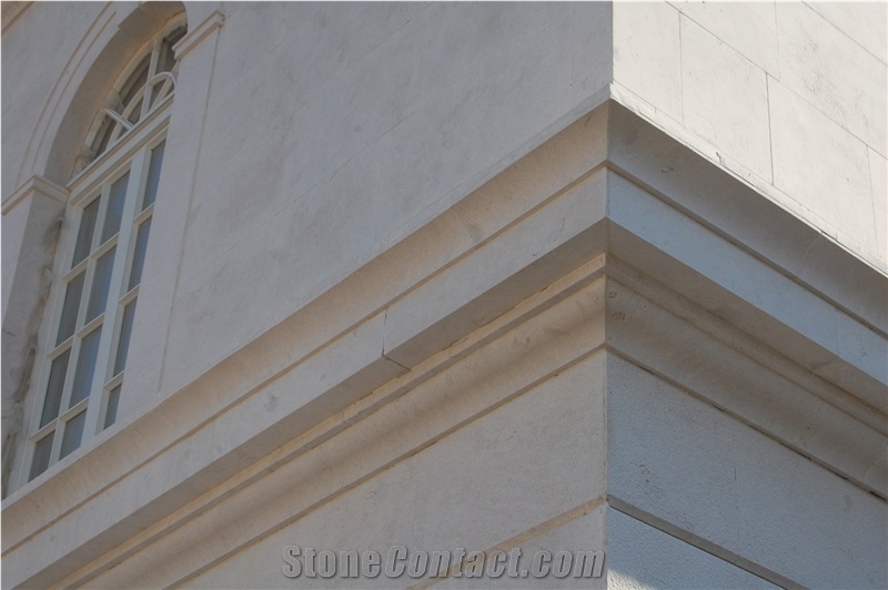 Visso Montenegro Facade, Lintels, Building Ornaments, Beige Limestone Wall Cladding