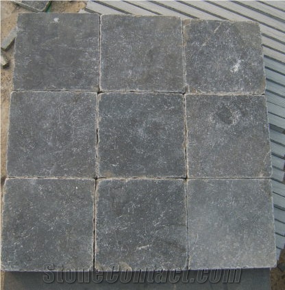 Shandong Blue Limestone Honed Tumbled Slab & Tile, China Blue Limestone