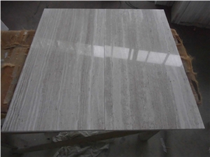 A Grade Timber White Marble Tiles for Flooring and Wall Cladding, China White Marble