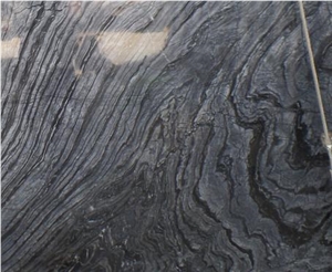 Black Foreste Wooden Marble Slabs & Tiles, China Black Marble