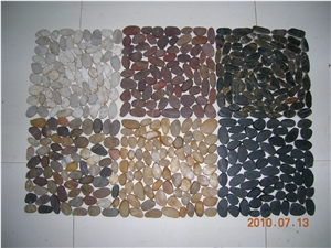 Black Pebble Stone Mosaic, Floor/Wall Mosaic