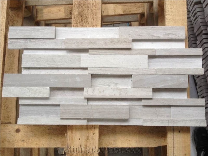 Chenille White Marble Stacker Cultured Stone Slabs & Tiles, China White Marble